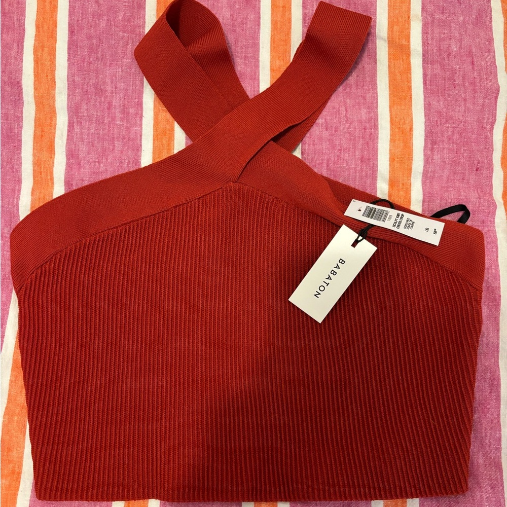 Aritzia nwt babaton sculpt knit cross cross tank